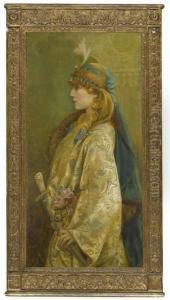 Portrait Of Sarah Bernhardt As Roxanna In "adrienne Lecouvreur"