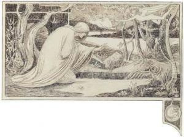 'young Buds Sleep In The Root's White Core'; Illustration To Keat's 'shed No Tear' - view 1