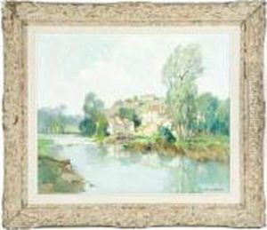 Village And Mill Of Gervaux... by Georges Charles Robin