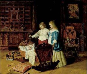 La Chambre Des Enfants,1889 by Gustave Paul, Pere Robinet