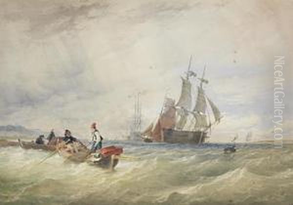 Fishermen Offshore Laying Their Nets - view 1