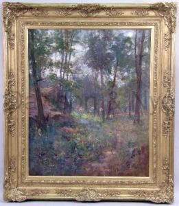 Landscape Of A Woodland Scene by Hal Robinson