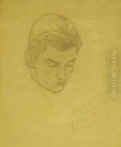 Portrait Of Guy Worsdell by William Heath Robinson