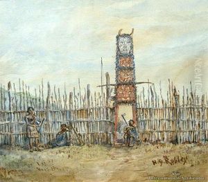 The South Gate Of Arawa's Pa At Matata by Horatio Gordon Robley