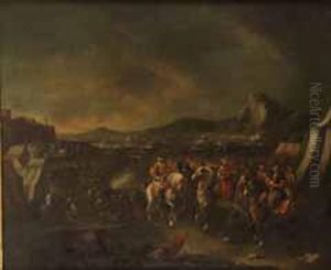 El Duque De Parma, Futuro Carlos Vii De Napoles Y Iii De Espana, A Caballo by Giovanni Luigi Rocco