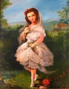 Portrait Of A Girl With White Dress Portrait Of A Girl With White Dress