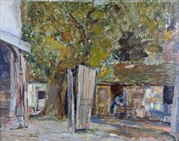 Figure In A Farmyard - view 1