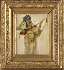 Musicienne Egyptienne Jouant Du Luth by Georges Antoine Rochegrosse
