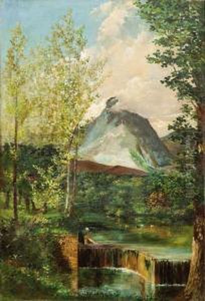 Paisaje Con Rio Y Montanas - view 1