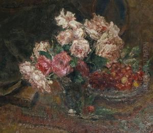 Still Life With Roses And Cherries Still Life With Roses And Cherries