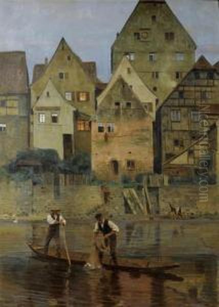 "der Morgenfang". Besigheim Von Der Enz Aus. - view 1