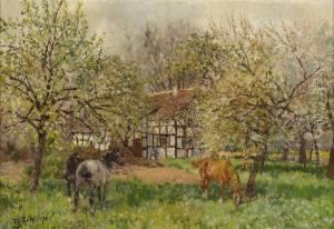 Fruhling Auf Dem Lande. by Theodor Rocholl