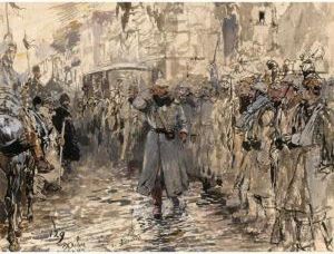 A Pair Of World War I Scenes With Soldiers by Theodor Rocholl