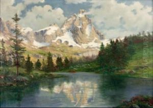 Il Cervino E Il Lago Blu