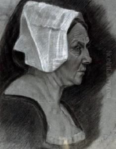 Studium Portretowe Kobiety by Henryk Rodakowski
