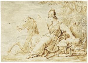 Pallas Athene Als Huterin Der Schonen Kunste by Christian Bernhard Rode