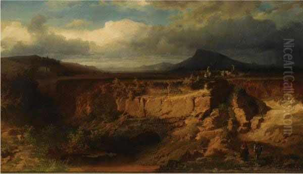 Travellers In A Landscape - view 1