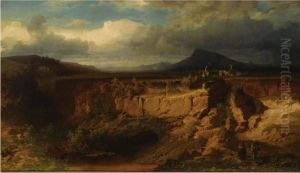 Travellers In A Landscape by Karl Rodeck