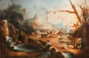 Personajes En Un Paisaje Personajes En Un Paisaje