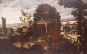 Santo Ermitano En Un Paisaje