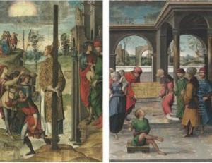 Active In Zamora And Leon During The Early 16th Century
The Stoning Of Saint Stephen;
The Burial Of Saint Stephen by Juan Rodriguez De Solis