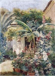 Vista De Un Patio Sevillano