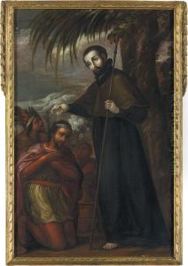 San Francisco Javier Bautizando A Un Indio