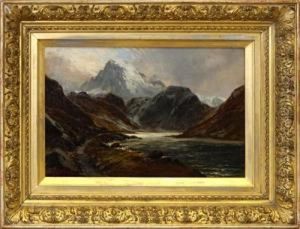 A Mountainous Landscape With A Figure