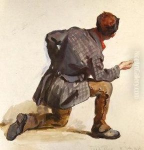 A Study For Peddlers Pitch by Fred Roe