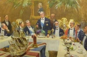 Proposing The Toast At A Naval Dinner