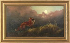 A Fox And Duck by Robert Henry Roe