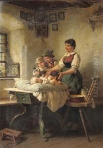 Admiring The Newborn by Wilhelm Roegge