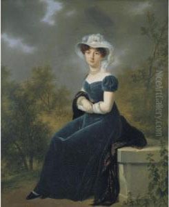 Portrait Of A Woman by Roehn, Adolphe Eugene Gabriel