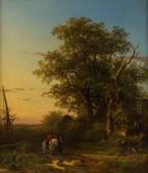 Cavalier Conversant Pres De La Chaumiere - view 1