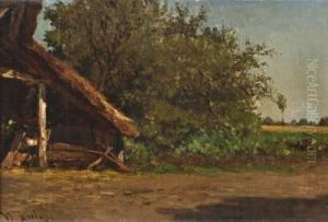 Oude Schuur Op Een Zomerse Dag by Willem Roelofs