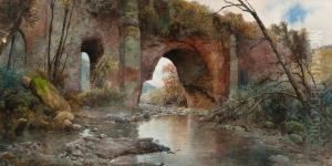 An Old Aqueduct by Ettore Roesler Franz