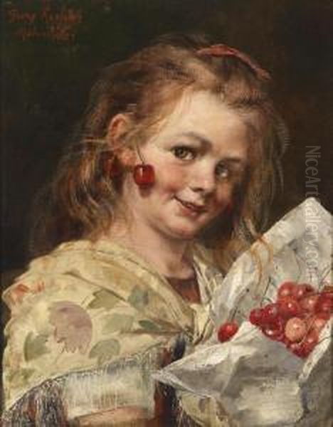 Girl With Cherries - view 1