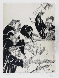 Proces Gorgonowej - Karykatura by Gustaw Jr Rogalski