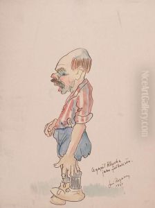 Zestaw 8 Karykatur by Gustaw Jr Rogalski