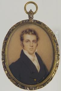 A Gentleman, Wearing Black Coat, White Waistcoat And Cravat. by Nathaniel Rogers