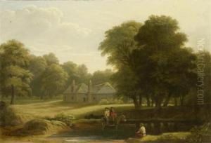 Landscape With Three Figures And A Donkey