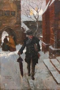 A Walk In The Snow by Wilhelm Ii Rogge