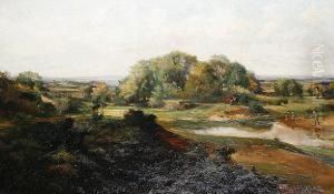 Landscape With Figures Beside A Pond Landscape With Figures Beside A Pond