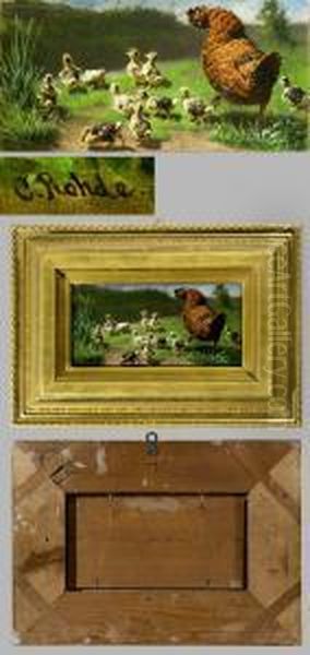 Henne Und Kuken In Sommerlicher Landschaft - view 1