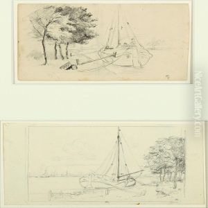 Dutches Landscapes With Ships