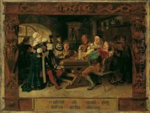 Wirtshausszene. by Carl Rohling