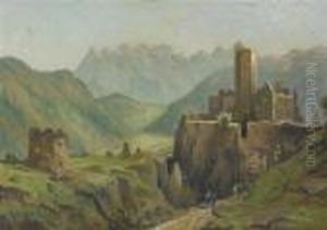 Landscape With Ruins. by Karl Rohrhirsch