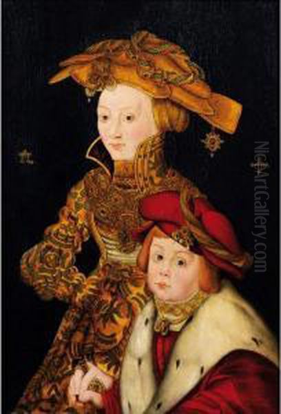Portrait Presume De La Princesse Sophie Et Du Prince Johann Desaxe - view 1