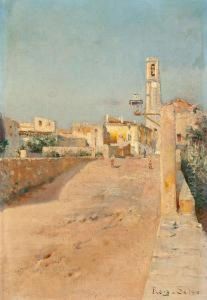 Vista De Badalona Con La Iglesia De Santa Maria by Joan Roig Soler