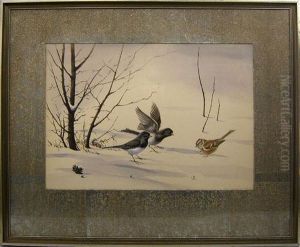 Two Watercolor Bird Portraits by Conrad Roland